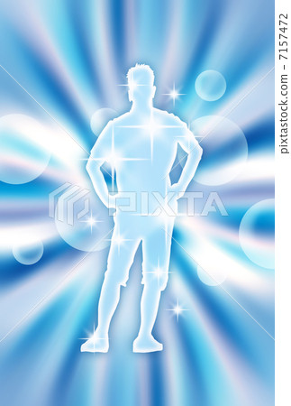 Rugged male silhouette 7157472