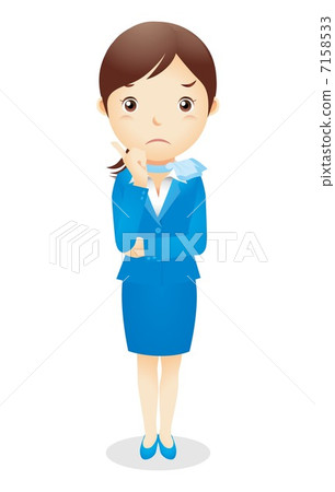Business woman (light blue) Illustration Business woman (light blue) Illustration 7158533