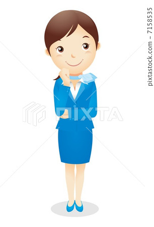 Business woman (light blue) Illustration Business woman (light blue) Illustration 7158535