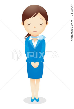 Business woman (light blue) Illustration 7158543