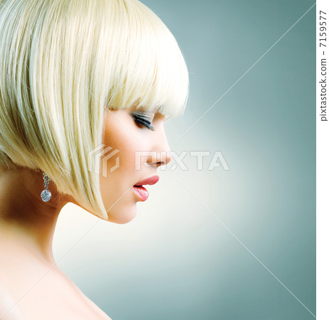 Beautiful Model with Short Blond hair Beautiful Model with Short Blond hair 7159577