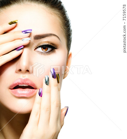 Fashion Beauty. Manicure and Make-up. Nail Art Fashion Beauty. Manicure and Make-up. Nail Art 7159578