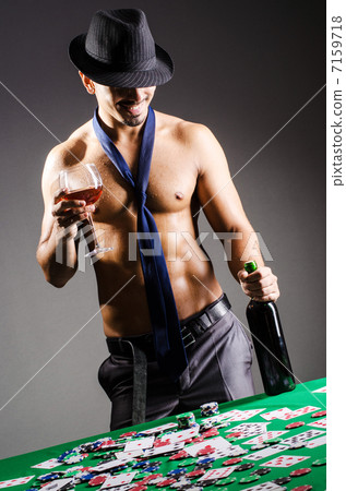 Naked broke businessman in casino Naked broke businessman in casino 7159718