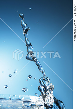 water splash on blue background water splash on blue background 7160225