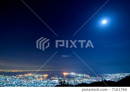 [Ultra wide angle] Night view of Kuseisedai, one of the three biggest night views in Japan 7161766