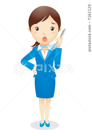 女商人（淺蘭）例證 7162129