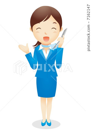 Business woman (light blue) Illustration Business woman (light blue) Illustration 7162147