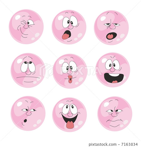 Emotion smiles pink color set 008 Emotion smiles pink color set 008 7163834