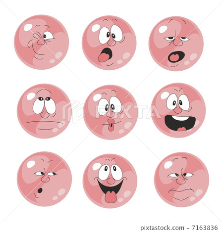 Emotion smiles pink color set 005 Emotion smiles pink color set 005 7163836