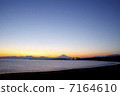 湘南黃昏和海和富士 7164610