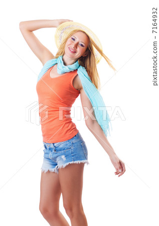 Happy attractive young woman ready for summer vacation Happy attractive young woman ready for summer vacation 7164932