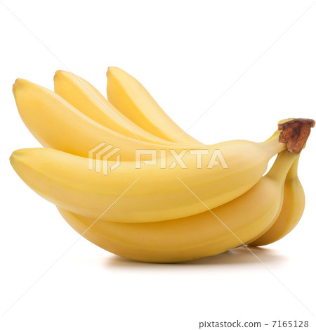Bananas bunch isolated on white background cutout Bananas bunch isolated on white background cutout 7165128