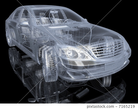 Car model on black background Car model on black background 7165219