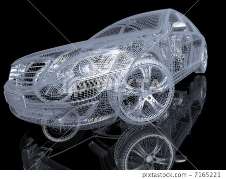 Car model on black background Car model on black background 7165221