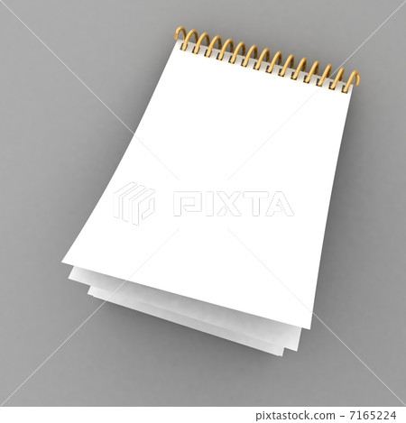 Blank spiral notebook on a grey background Blank spiral notebook on a grey background 7165224