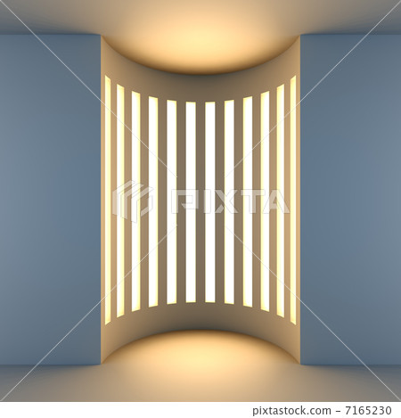 White empty niche with backlight. White empty niche with backlight. 7165230