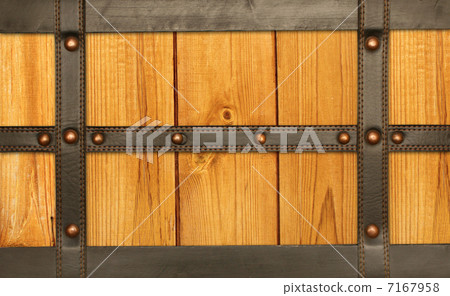 Leather belt and wooden plank 7167958