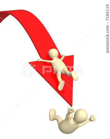 Two puppets, falling from an arrow 7168119