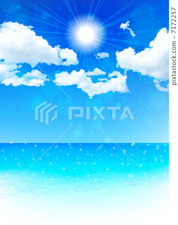 海天空太陽背景 插圖素材 圖庫