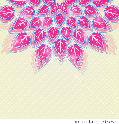 Half Circle Composed of Pink Leaves. Half Circle Composed of Pink Leaves. 7173608