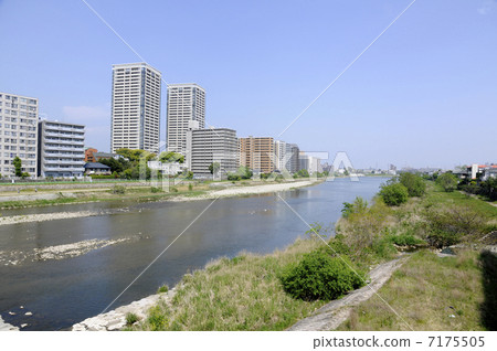 Muko river and high rise apartment 7175505