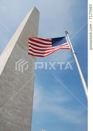Washington Monument, Tower, Building, USA, Flag, Flag, Star-Spangled Banner, Architecture, Monument, Landmark, Memorial 7175983