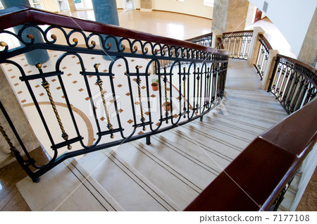 winding staircase with forged rail winding staircase with forged rail 7177108