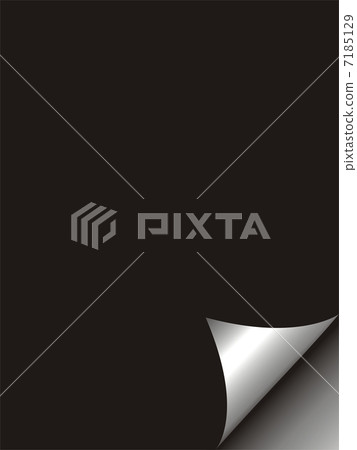 Black paper with realistic page curl. Black paper with realistic page curl. 7185129