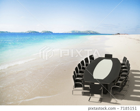 Meeting room in a tropical beach Meeting room in a tropical beach 7185151