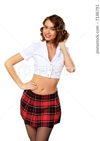 Woman dressed in retro style Woman dressed in retro style 7186791