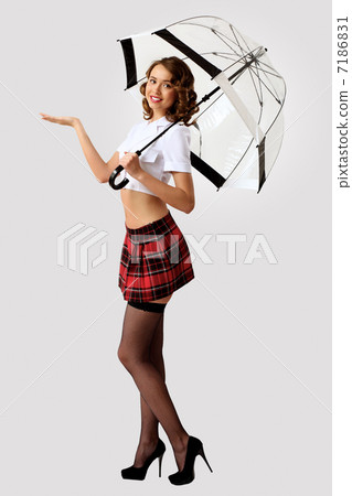 Young pretty woman dressed in retro style Young pretty woman dressed in retro style 7186831