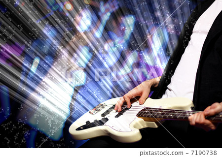 Young guitar player performing in night club Young guitar player performing in night club 7190738