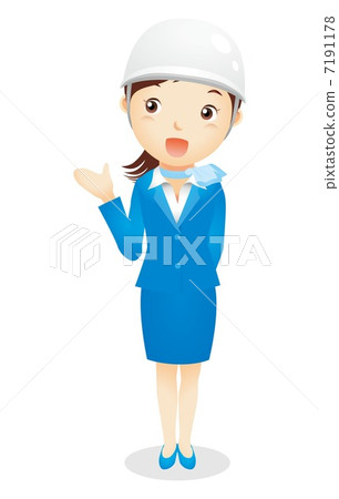 Business woman (light blue) Illustration 7191178
