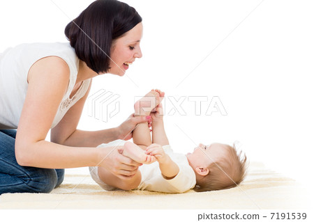 happy mother having fun with her baby boy infant 7191539