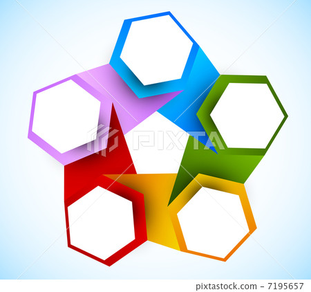 Abstract diagram with hexagons Abstract diagram with hexagons 7195657