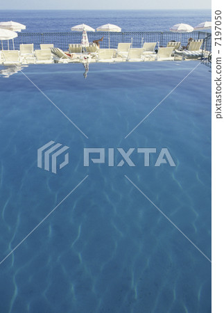 Pool and blue sea Pool and blue sea 7197050