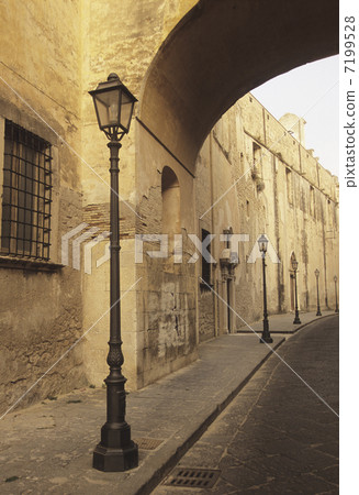 Street lamps in street corners Street lamps in street corners 7199528