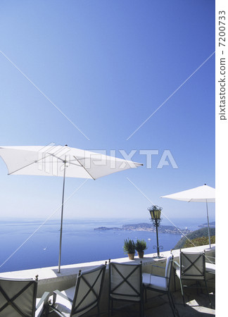 咖啡廳俯瞰大海 咖啡廳俯瞰大海 7200733
