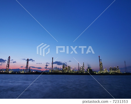 Yokkaichi plant area immediately after sunset 7231353