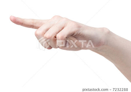 adult man hand touching virtual interface 7232288