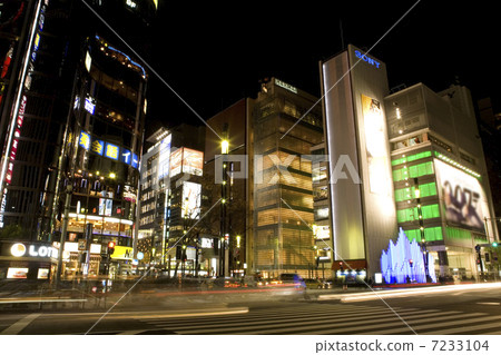 銀座周圍的夜景 7233104