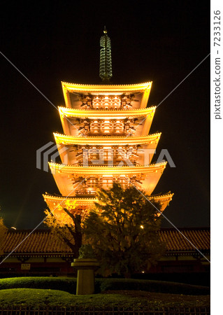 Lighted-up Asakusa Temple 7233126
