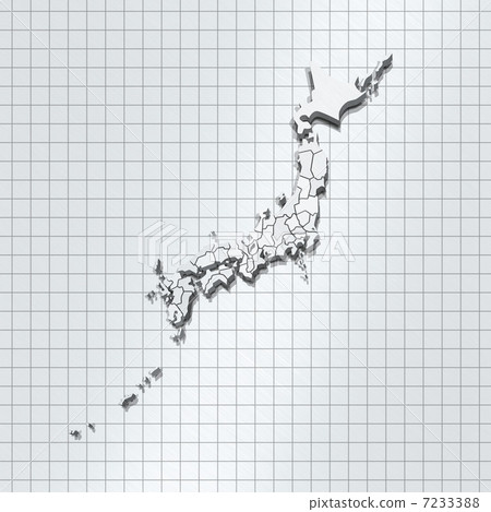 Japanese map made of metal / blank map Japanese map made of metal / blank map 7233388
