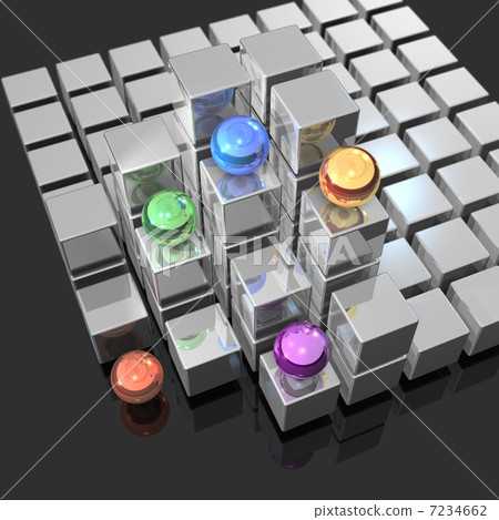 3D rendered image depicting a display stand 7234662