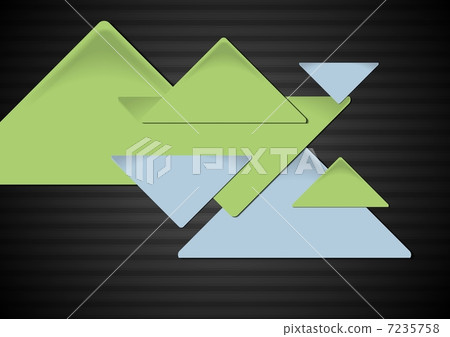 Triangles on the dark background. Vector 7235758