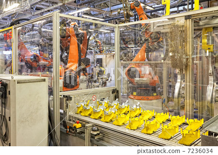 robots in a car factory 7236034