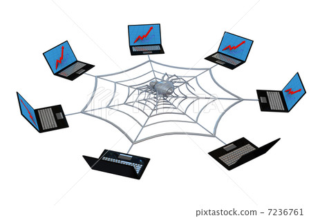 Web concept over white background 7236761