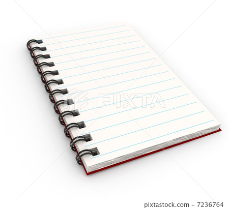 Notebook over white background Notebook over white background 7236764