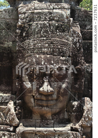 Four-sided image of Bayon (smile of Khmer) 7237631