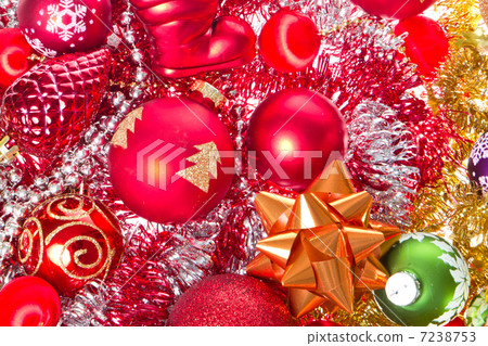 christmas balls and tinsel 7238753
